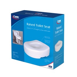 Carex Raised Toilet Contoured Seat Skid Resistant Rubber Pads Included 1 Count