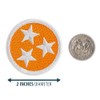 Orange Tennessee Tristar Patch - 2" Diameter Round Embroidered Patch