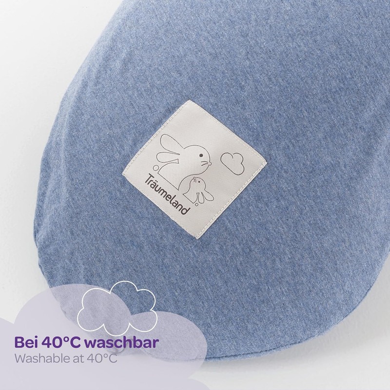 TRÄUMELAND Replacement Cover for Elastic Nursing Pillows – Fits 180