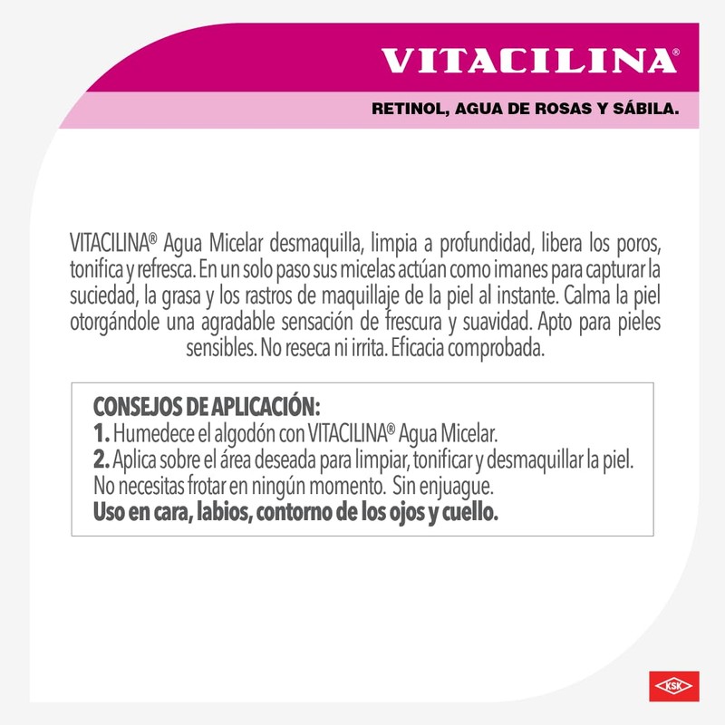 Vitacilina Agua de Rosas Micelar 500 ml