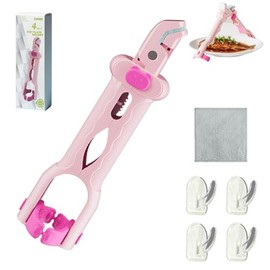 Clip multifuncional antiquemaduras, agarre de silicona antideslizante resistente al calor, clip multiusos antiquemaduras, pinzas elevadoras para plato