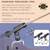 Fishing Rod Holders 2 Pack Boat Canoe Folding Holder 360°