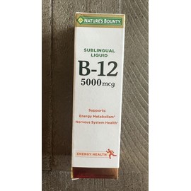 B-12 5000mcg Sublingual Liquid Energy Metabolism Support B12 Expiry Date 01/2026