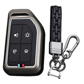 KUNIO Truck Key Case fit for Cargo 555 Truck FH16 FM FH EVRO 6 Truck Protection Metal Housing Key Cover Key Case Key Fob, 4 buttons, black, 4 Tasten