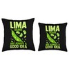 Lima Bean Funny Planting Vegetable Seeds Throw Pillow