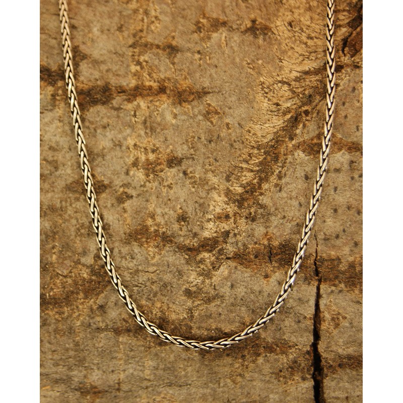Kiss of Leather Black and silver chain made of 925
