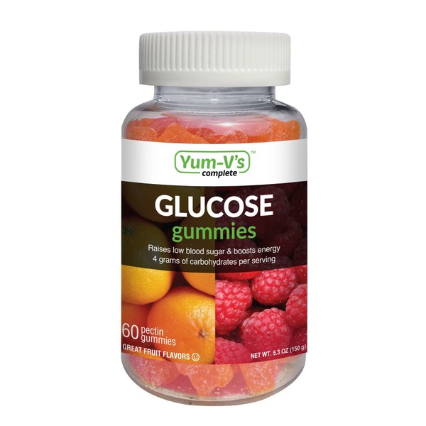 YumVs Complete Glucose Gummies, Fruit Flavors, (60 Ct); Chewable Nutritional Supplement for Men and Women, Gluten Free, Vegan, Kosher, Halal …