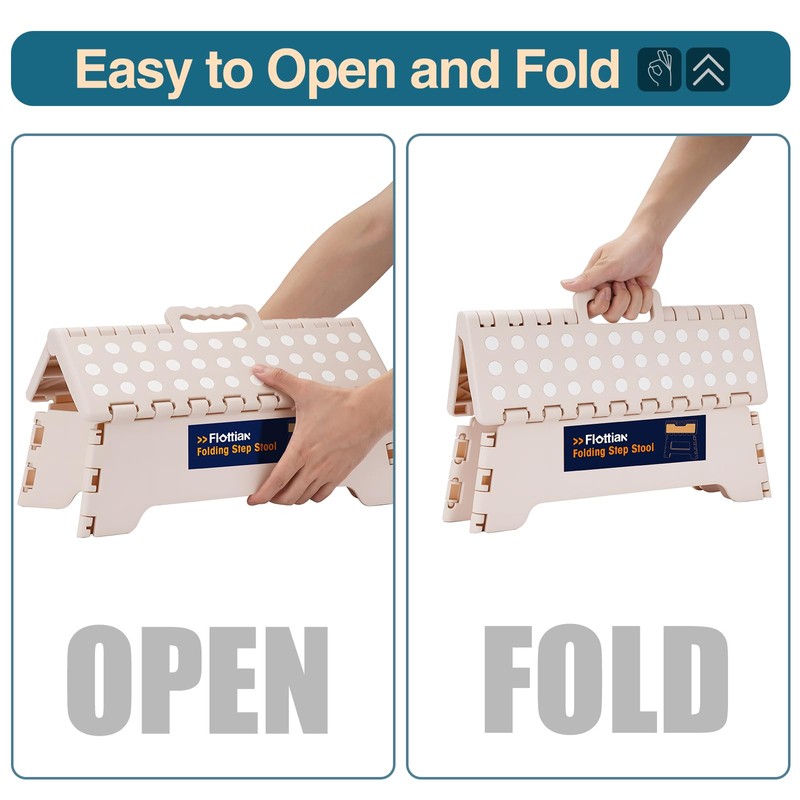Flottian 5" Folding Step Stool for Adults and Kids 15-Inch