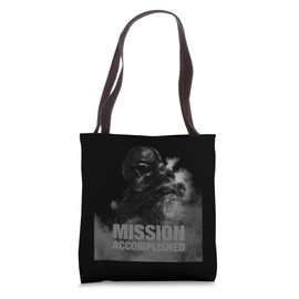 Cool Black Army Soldier in Gaming Mission Fighting Graphic Tote Bag