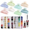 8 Sets DIY Hair Claw Clips Kit, Claw Clip Decorating