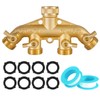 Hose Splitter 3/4" GHT Garden Hose Splitter 4 Way Heavy