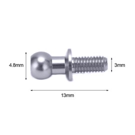 RC Ball Head Link Tie Rod, Pack of 10 Metal Screw Link Rod Shock Absorber End Ball Stud Replacement for Tamiya TT01 TT02 RC Car Truck (Titanium) Car Model Toy