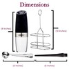 (2 Pack) Gravity Electric Salt and Pepper Grinder Set Battery
