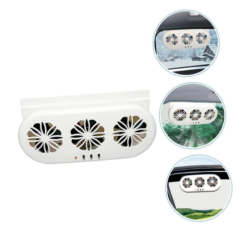BUGUUYO Car Ventilation Fan USB Conditioner Three Air Outlets Compatible