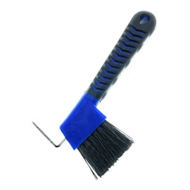 MacMaxe Ergonomic Horse Hoof Pick Brush with Heavy-Duty Rust-Resistant Steel Pick and Durable Nylon Bristles – Ideal for Hoof Care, Easy to Clean, Suitable for Beginners and Advanced Riders (Navy)