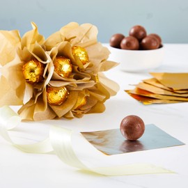 Juvale 100 Pack Gold Foil Sheets for Chocolate and Candy Bar - Aluminum Foil Sheets for Caramel and Sweets (6 x 7.5 In)