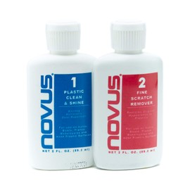 NOVUS-PK2-2 | Plastic Clean & Shine #1, Fine Scratch Remover #2 and Polish Mates Pack | 2 Ounce Bottles