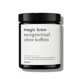 Kruut Magic Brew Organic 75g - Wild Herb Powder as Coffee Alternative with Waiting Root, Dandelion Root and Chaga - Raw Food Nutrients Proteins (75g)