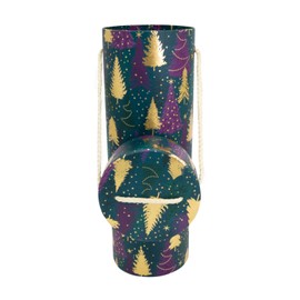 Idena 30370 Christmas Tree Bottle Box, Cylindrical, Gift Box, Gift Box, Christmas Gift Packaging