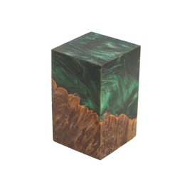 Hybrid Bottle Stopper Blank 1-7/16" x 1-7/16" x 2-3/8 Acrylic and Wood (Shamrock)