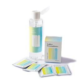 Limoncol Salviette struccanti con acqua micellare per viso e collo, monodose singola senza risciacquo, 100% viscosa, biodegradabile, pulizia del viso e rimozione del trucco, 50 pezzi