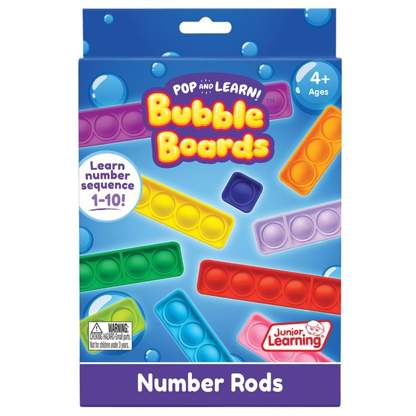 Junior Learning Number Rod Bubble Boards Pop and Learn, Learn