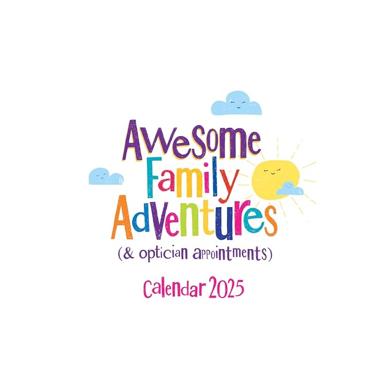 2025 The Bright Side Square Family Planner Organiser Wall Calendar