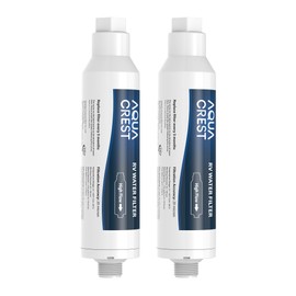 AQUA CREST RV Water Filter, RV Inline Water Filter with NSF Certified, Reduces Chlorine, Bad Taste and Odor, Ideal for Garden and Camper (Filter 2 Pack)