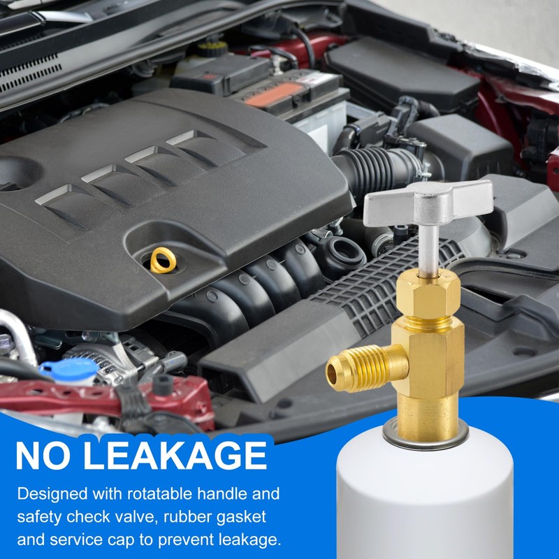 R600A R290 Self Sealing Can Tap with Refrigerant Tank Adapter,