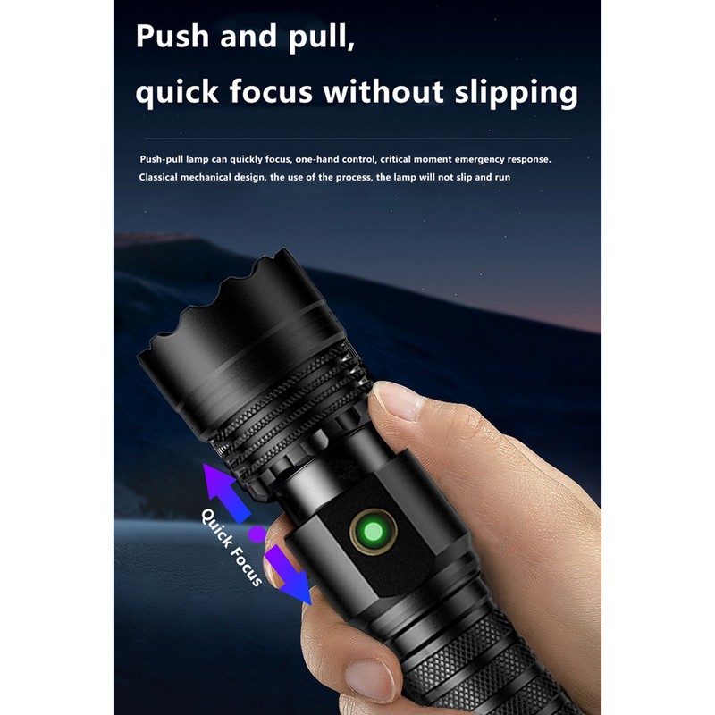 5800LM LED Waterproof Flashlight USB Rechargeable Outdoor Emergency Flashlight 5