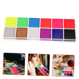 Minkissy National Flag Face Paint 12 Fluorescent Colors Body Makeup Pigment Safe Easy to Apply for Parties