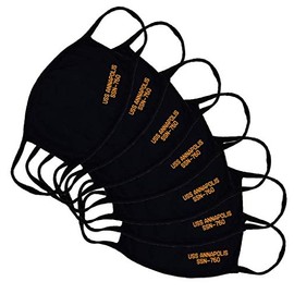 USS Annapolis SSN-760 Adult Black Face Mask Los Angeles Class Nuclear-Powered Attack Submarine