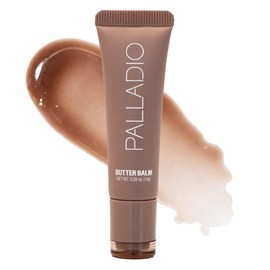 Palladio Palladio Butter Balm - Hydrating Lip Balm with Sheer Tint, Aloe, Peptides, Shea Butter, and Vegan Formulation for Instant Moisture, Shine, and Soothing Lip Care, Caramel Glazed