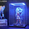 LASOA Acrylic Display Case with RGBW Color Changing LED Light,