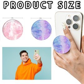 2PCS Phone Ring Holder Grips, Phone Grip with Expanding Kickstand, Phone Grip and Ring Phone Holder, Foldable Stand and Finger Holder, Compatible with Smartphones and Tablets, Ins Style