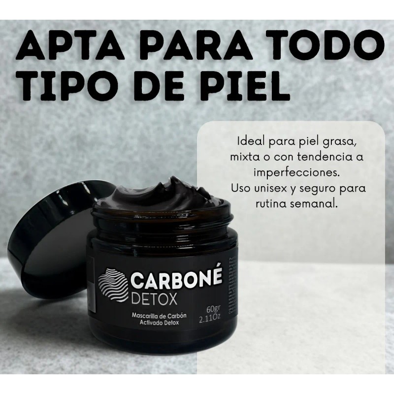 🔥 Mascarilla facial carboné detox sdl lab con carbón activado