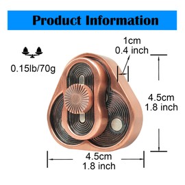 YANZHE Metal Fidget Slider,Triangle Magnetic Fidget Slider, EDC Metal Fidget Slider Toys,Fidget Toys Adults for Stress and Anxiety Relief，Magnetic Metal Fidget Slider Toy Suitable for Office (Bronze)