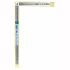 Shinwa Sokutei 12130 Curved Scale, Small, Stainless Steel with Grooves, Front and Back Side, 11.8 x 5.9 inches (30 x 15 cm)
