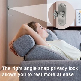 Sliding Door Lock 90 Degree Movable Door Right Angle Buckle Privacy Lock Sliding Bar Door Lock and Locking Bolt Lock Cam Lock (90 Degree Lock)