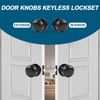 RAZCC Passage Door Knobs, 10 Pack Matte Black Door Knobs,
