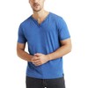Lucky Brand Men's Venice Burnout Notch Neck Tee Shirt, Monaco