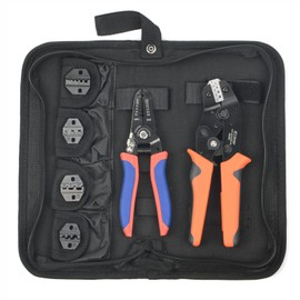 iCrimp SN Ratchet Electrician Crimping Tool set for Insulated and Non-Insulated terminals,Molex, Open Barrel, Dupont connectors, End sleeve ferrules 0.08-6mm ²28-10AWG with Wire Stripper&Cutter