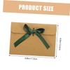 STOBOK Envelope with Ribbon 50pcs European Envelope Green Ribbon Kraft