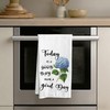 Blue Hydrangea Floral Inspirational Kitchen Towels 16x24 Inch