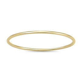 Skinny Thin Domed Stackable 14K Yellow Gold Band (.75 mm) - Size: 6.0