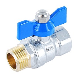 Gen Ebre Brass Ball Valve 2 Pieces Butterfly Handle; male/female; Full Bore – PN, 25 –