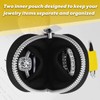 Portable Ring Organizer Case with Keychain, Traveling Rings Holder Storage