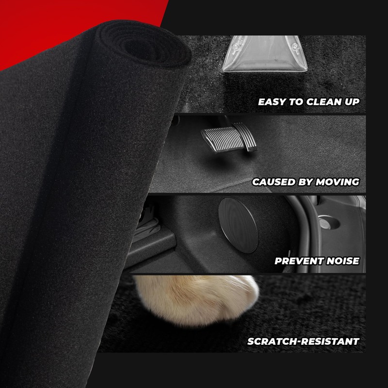 Bbox Black Carpet Non-Woven Febric | Length: 72 inch (6