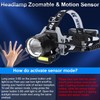 Bud K Rechargeable LED Headlamp, 1200 Lumens Super Bright Headlamp