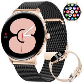 LIGE Smart Watches for Women with Bluetooth Call, 1.43" AMOLED Ultra-Clear Screen with Heart Rate/Sleep Monitor, Fitness Tracker Smart Watch with 120+ Sport Modes for Android iOS,7.9mm Ultra-thin